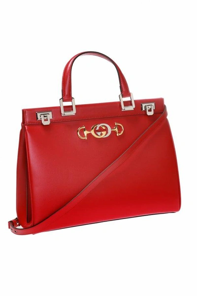 Shop Gucci Red Zumi Bag In Rosso