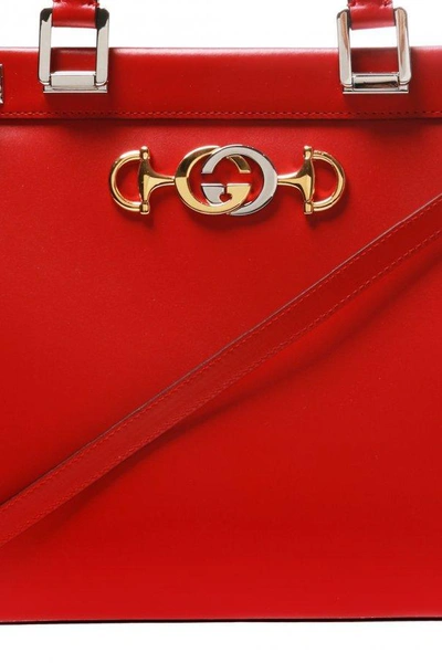 Shop Gucci Red Zumi Bag In Rosso