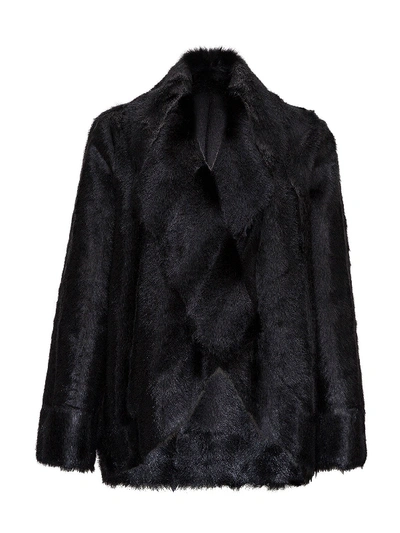 Shop Pinko Reversible Ecological Fur In Black