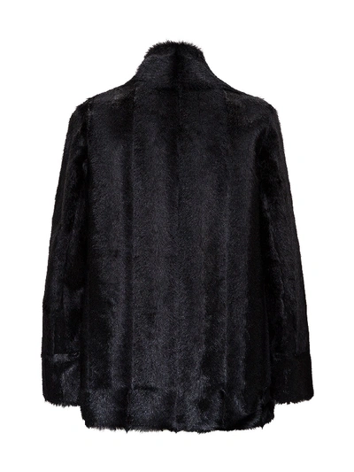 Shop Pinko Reversible Ecological Fur In Black