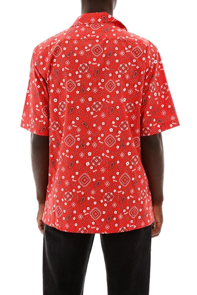 Shop Rhude Bandana Print Shirt In Red