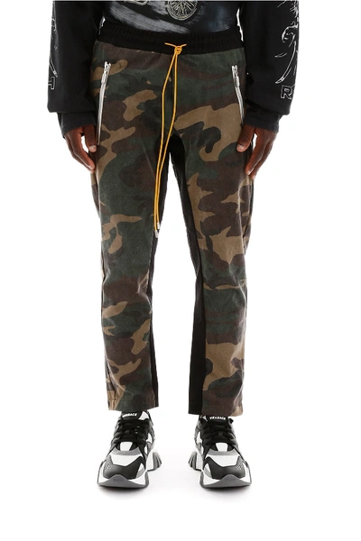 Shop Rhude Camouflage Joggers In Camou Black