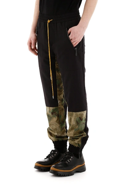Shop Rhude Nylon Jogger Pants In Black Camouflage