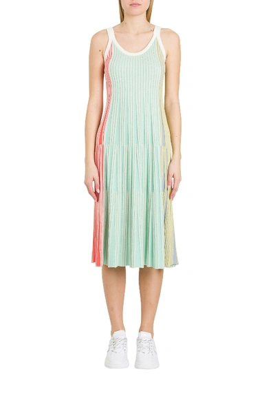 Shop Kenzo Ribbed Knit Dress In Multicolor