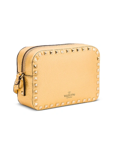 Shop Valentino Rockstud Camera Crossbody Bag In Metallic