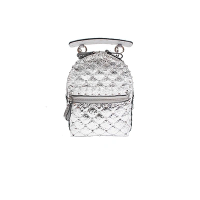 Shop Valentino Rockstud Mini Backpack In Blu