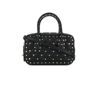 Shop Valentino Rockstud Spike Bag In Nero