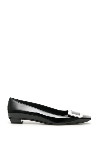 Shop Roger Vivier Belle Vivier Ballerinas In Nero