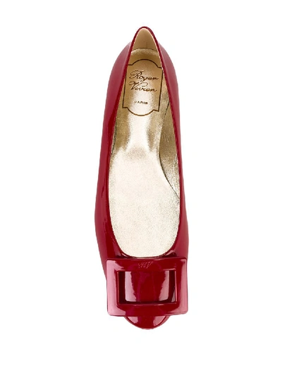 Shop Roger Vivier Flat Shoes In Rosso