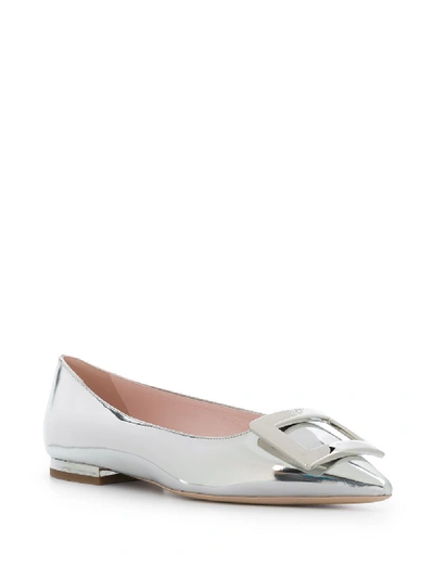 Shop Roger Vivier Flat Shoes In Argento