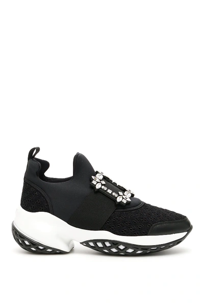 Shop Roger Vivier Viv Run Sneakers In Nero