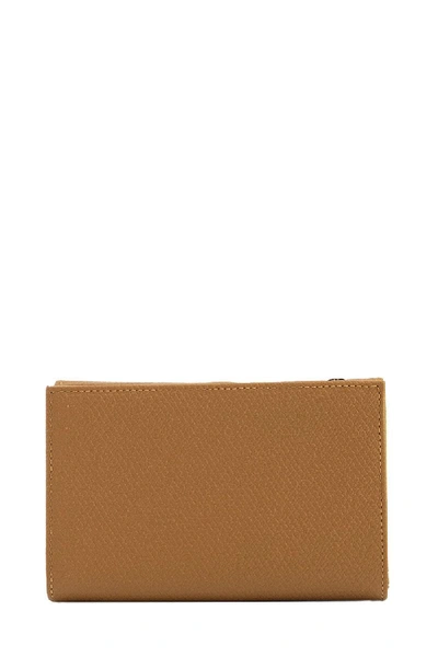 Shop Longchamp Roseau Compact Wallet In Natural
