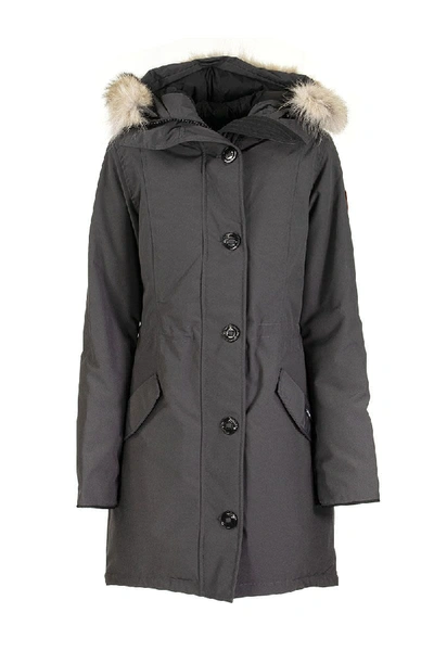 Shop Canada Goose Rossclair Parka Graphite Jacket