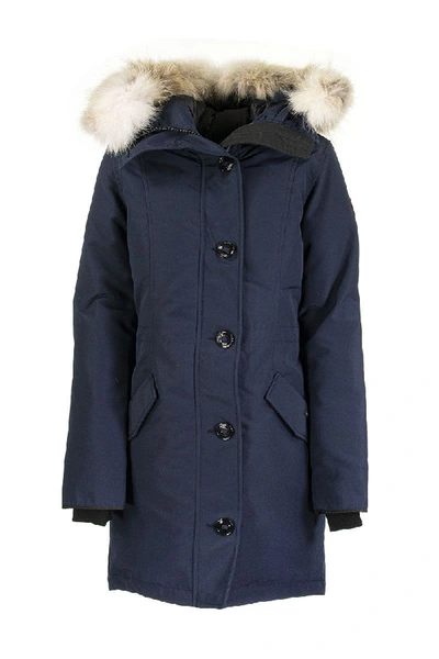 Shop Canada Goose Rossclair Parka Navy Jacket