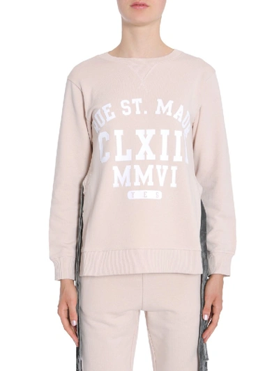 Shop Mm6 Maison Margiela Round Collar Sweatshirt In Pink
