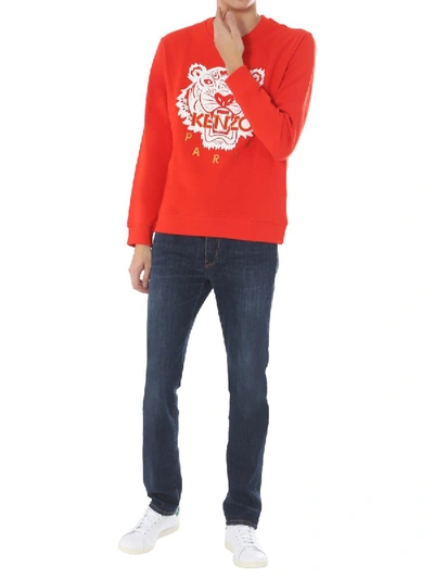 Shop Kenzo Round Neck Sweatshirt In Red