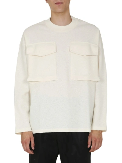 Shop Jil Sander Round Neck Sweatshirt In White