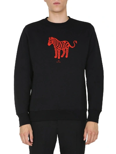 Shop Ps By Paul Smith Round Neck Sweatshirt In Black