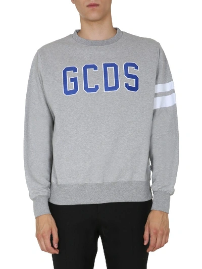 Shop Gcds Round Neck Sweatshirt In Grey