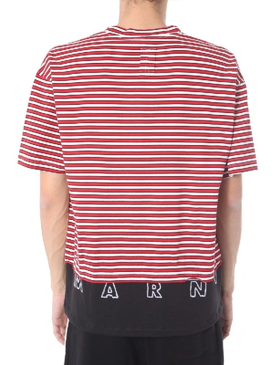Shop Marni Round Neck T-shirt In Red