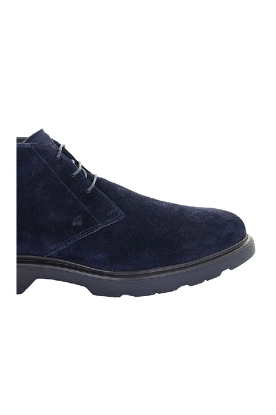 Shop Hogan Route - Desert Boots Suede In Blue