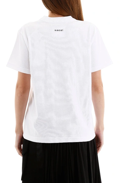 Shop Sacai Bar Italia T-shirt In White