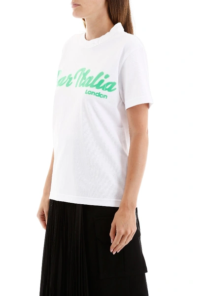 Shop Sacai Bar Italia T-shirt In White