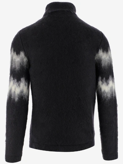 Shop Saint Laurent Sweaters In Noir/naturel/gris Ch