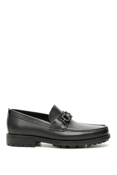 Shop Ferragamo Salvatore  David Loafers In Nero