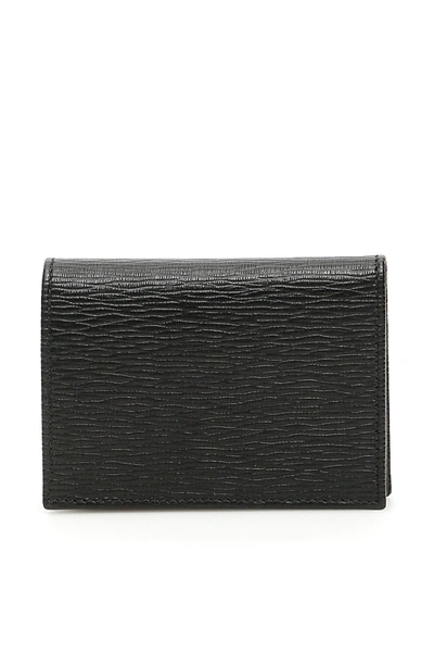 Shop Ferragamo Salvatore  Gancini Cardholder In Nero