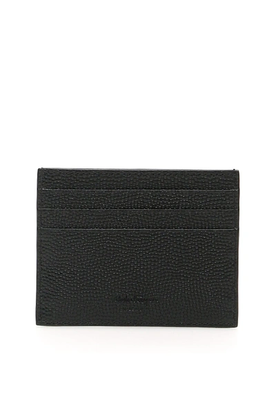 Shop Ferragamo Salvatore  Signature Cardholder In Nero