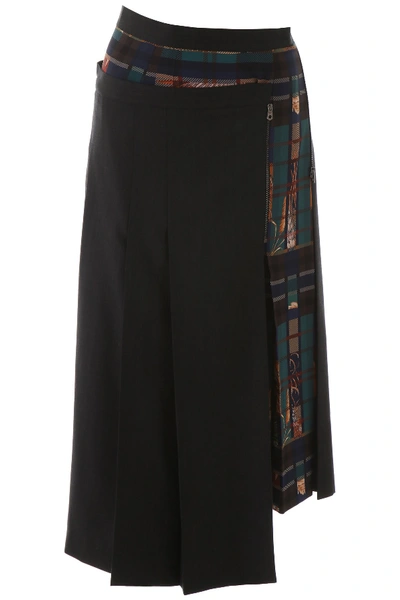 Shop Ferragamo Salvatore  Wrap Midi Skirt In Grigio