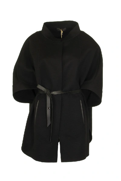 Shop Loro Piana Salzburg Cape Black Cashmere Coat