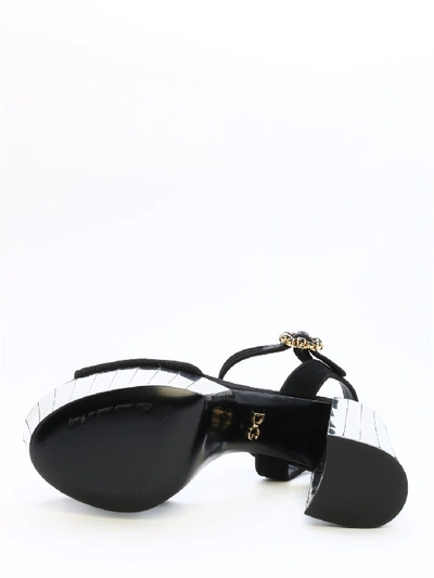 Shop Dolce & Gabbana Sandal Keira Mosaic In Black