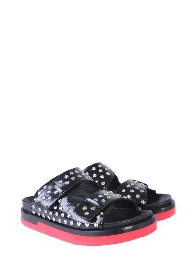 Shop Alexander Mcqueen Sandal With Studs In Black