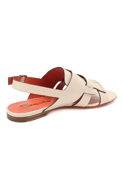 Shop Santoni Sandals In Beige