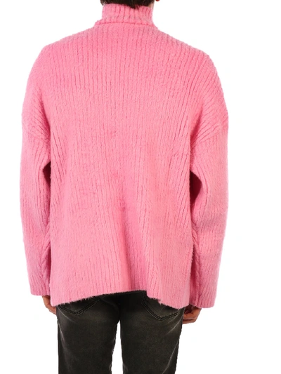 Shop Balenciaga Scribble Sweater Pink