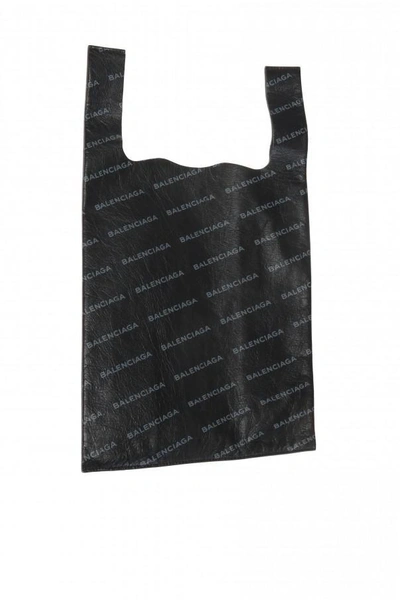 Shop Balenciaga Shopper Bag With Logo In Blu