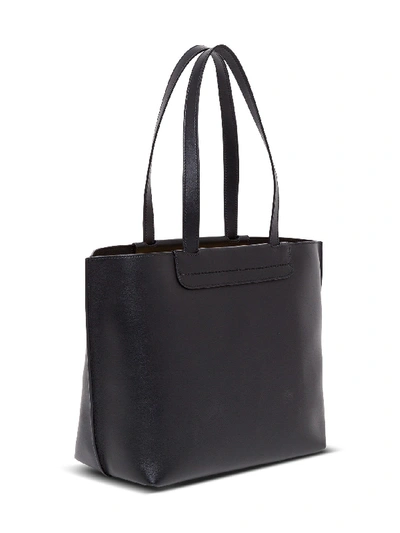 Shop Tod's Shopper With Logo In Black