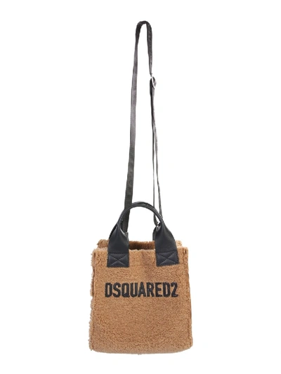 Shop Dsquared2 Shopping Bag With Logo In Brown