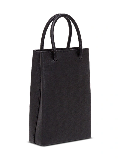 Shop Balenciaga Shopping Phone Crossbody Bag In Black
