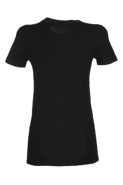Shop Brunello Cucinelli Short Sleeve T-shirt Stretch Cotton Jersey T-shirt With Monili In Anthracite