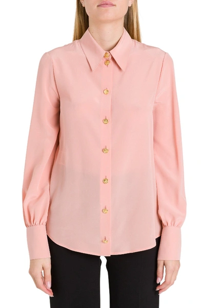 Shop Gucci Silk Crêpe De Chine Shirt In Pink
