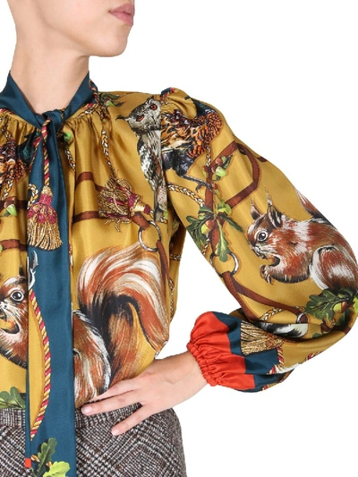 Shop Dolce & Gabbana Silk Shirt In Multicolour