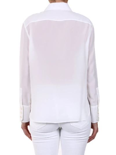 Shop Saint Laurent Silk Shirt In White