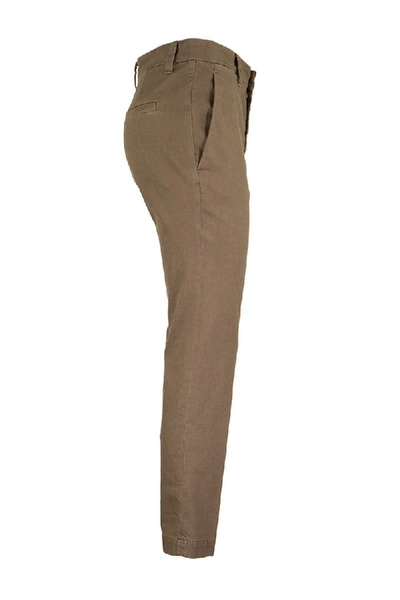 Shop Brunello Cucinelli Skinny Cotton Cigarette Trousers In Camel