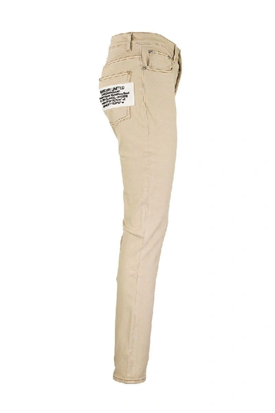 Shop Burberry Skinny Fit Washed Japanese Denim Jeans In Honey