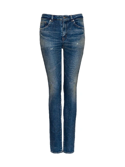 Shop Saint Laurent Skinny Jeans In Blu