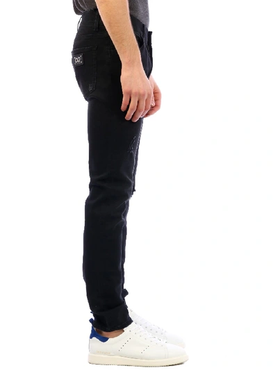 Shop Dolce & Gabbana Skinny Jeans In Black Denim