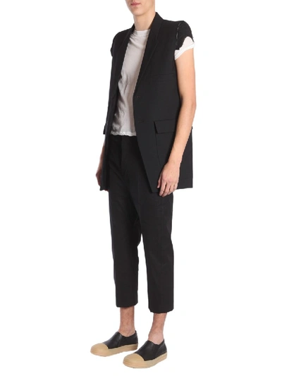 Shop Rick Owens Sleeveless Tailored Jacket In Black